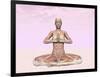 Female Musculature Performing Meditation Yoga Pose-null-Framed Art Print