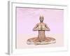 Female Musculature Performing Meditation Yoga Pose-null-Framed Art Print