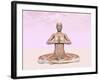 Female Musculature Performing Meditation Yoga Pose-null-Framed Art Print