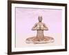 Female Musculature Performing Meditation Yoga Pose-null-Framed Art Print