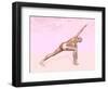 Female Musculature Performing Revolved Side Angle Yoga Pose-null-Framed Art Print