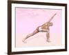 Female Musculature Performing Revolved Side Angle Yoga Pose-null-Framed Art Print