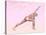 Female Musculature Performing Revolved Side Angle Yoga Pose-null-Stretched Canvas