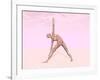 Female Musculature Performing Triangle Yoga Pose-null-Framed Art Print