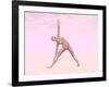 Female Musculature Performing Triangle Yoga Pose-null-Framed Art Print