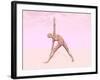 Female Musculature Performing Triangle Yoga Pose-null-Framed Art Print