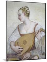 Female Musician, Detail from Concert-Giovanni Antonio Fasolo-Mounted Giclee Print