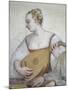 Female Musician, Detail from Concert-Giovanni Antonio Fasolo-Mounted Giclee Print