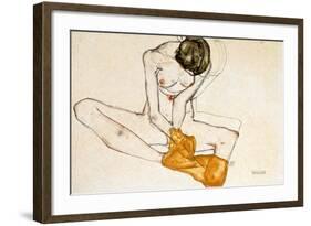 Female Nude, 1901-1918-Egon Schiele-Framed Giclee Print