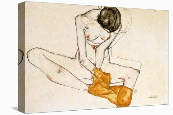 Female Nude, 1901-1918-Egon Schiele-Stretched Canvas
