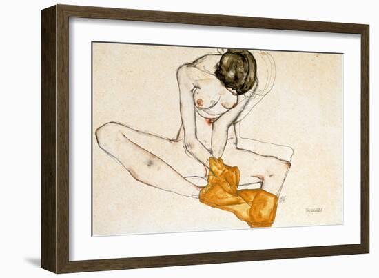 Female Nude, 1901-1918-Egon Schiele-Framed Giclee Print