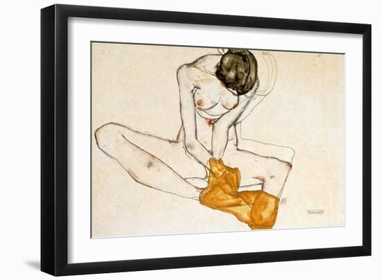Female Nude, 1901-1918-Egon Schiele-Framed Giclee Print