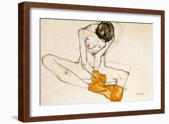 Female Nude, 1901-1918-Egon Schiele-Framed Giclee Print