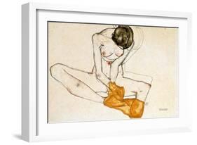 Female Nude, 1901-1918-Egon Schiele-Framed Giclee Print