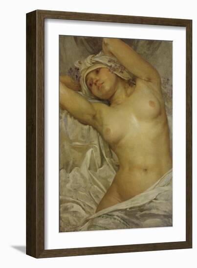 Female Nude, 1922-Alphonse Mucha-Framed Giclee Print