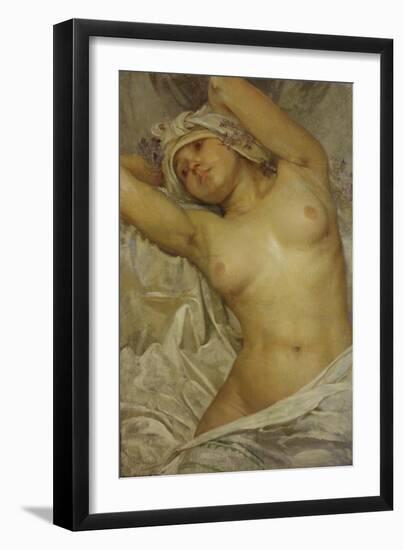 Female Nude, 1922-Alphonse Mucha-Framed Giclee Print