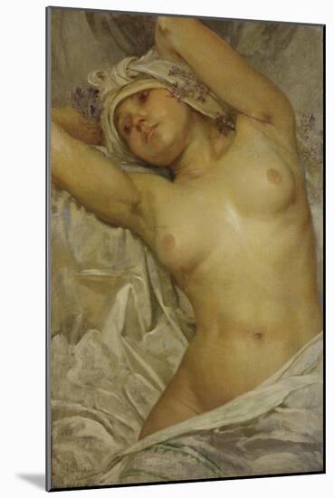 Female Nude, 1922-Alphonse Mucha-Mounted Giclee Print