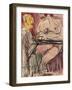 Female Nude and Man Sitting at a Table; Weiblicher Akt Und Mann an Einem Tisch Sitzend-Ernst Ludwig Kirchner-Framed Giclee Print