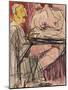 Female Nude and Man Sitting at a Table; Weiblicher Akt Und Mann an Einem Tisch Sitzend-Ernst Ludwig Kirchner-Mounted Giclee Print