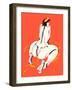 Female Nude Back View Orange-Francesco Gulina-Framed Photographic Print