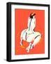 Female Nude Back View Orange-Francesco Gulina-Framed Photographic Print
