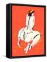 Female Nude Back View Orange-Francesco Gulina-Framed Stretched Canvas