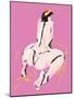 Female Nude Back View Pink-Francesco Gulina-Mounted Photographic Print