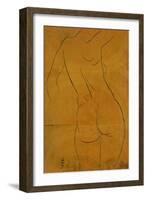 Female Nude, Back View-Eric Gill-Framed Giclee Print