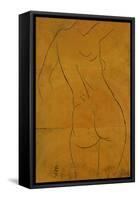 Female Nude, Back View-Eric Gill-Framed Stretched Canvas