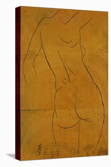 Female Nude, Back View-Eric Gill-Stretched Canvas