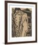 Female Nude Before a Cabinet-Ernst Ludwig Kirchner-Framed Premium Giclee Print