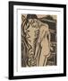 Female Nude Before a Cabinet-Ernst Ludwig Kirchner-Framed Premium Giclee Print