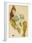 Female Nude Clasping Right Leg, 1917-Egon Schiele-Framed Giclee Print