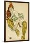 Female Nude Clasping Right Leg, 1917-Egon Schiele-Framed Giclee Print