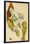 Female Nude Clasping Right Leg, 1917-Egon Schiele-Framed Giclee Print