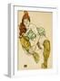 Female Nude Clasping Right Leg, 1917-Egon Schiele-Framed Giclee Print