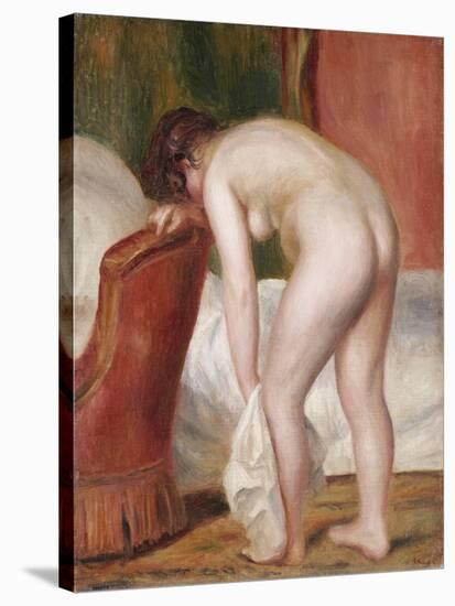 Female Nude Drying Herself, C.1909-Pierre-Auguste Renoir-Stretched Canvas