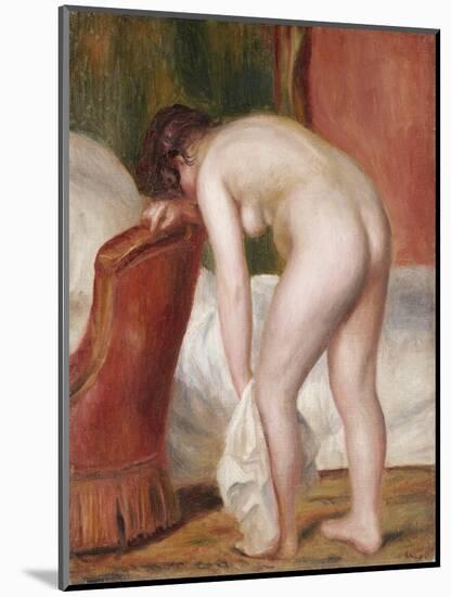 Female Nude Drying Herself, C.1909-Pierre-Auguste Renoir-Mounted Giclee Print