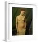 Female Nude, Green Curtain-Félix Vallotton-Framed Giclee Print