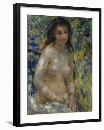 Female Nude in the Sun, c.1875-Pierre-Auguste Renoir-Framed Giclee Print