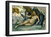 Female nude (Leda?),1885/87-Paul Cezanne-Framed Giclee Print