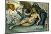 Female nude (Leda?),1885/87-Paul Cezanne-Mounted Giclee Print