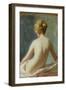 Female Nude (Oil on Board)-Albert Henry Collings-Framed Giclee Print