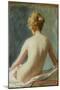 Female Nude (Oil on Board)-Albert Henry Collings-Mounted Giclee Print