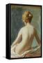 Female Nude (Oil on Board)-Albert Henry Collings-Framed Stretched Canvas