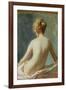 Female Nude (Oil on Board)-Albert Henry Collings-Framed Giclee Print