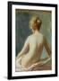Female Nude (Oil on Board)-Albert Henry Collings-Framed Giclee Print