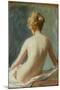 Female Nude (Oil on Board)-Albert Henry Collings-Mounted Giclee Print