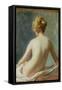 Female Nude (Oil on Board)-Albert Henry Collings-Framed Stretched Canvas