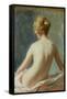 Female Nude (Oil on Board)-Albert Henry Collings-Framed Stretched Canvas